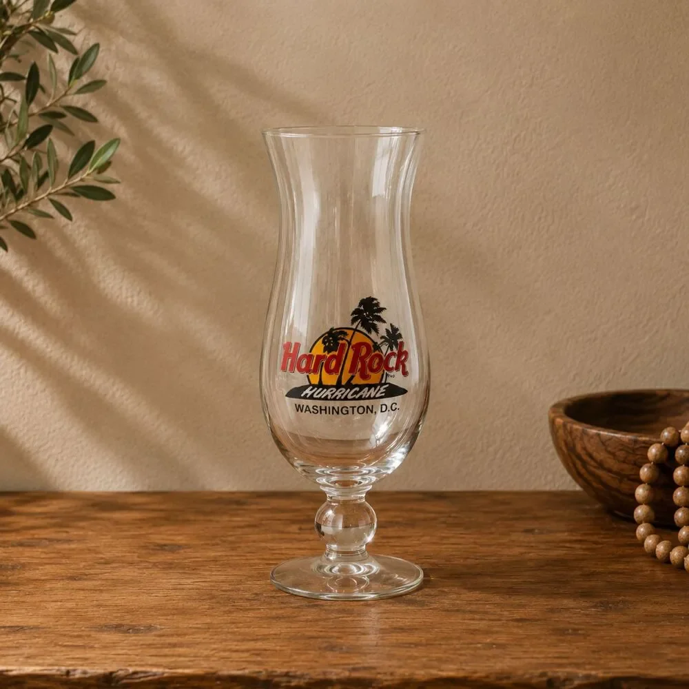 Hard Rock Cafe Hurricane Washington DC Glass Vintage Souvenir Collectible